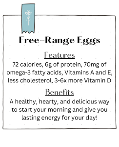 Features vs Benefits of Free-Range Eggs